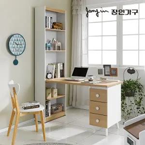 [장인가구]큐브 1200 책상세트 책장형