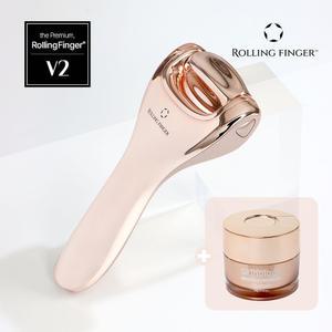 롤링핑거 v2 프리미엄 얼굴 근육 마사지기 +스키놀로지X3 크림 50g 세트 뷰티 탄력 마사지기