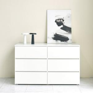 트리플 화이트 빅와이드 3단 서랍장