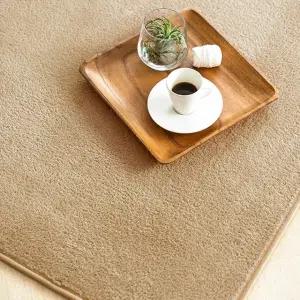 스칸디앤홈 관리쉬운 크레용 단모 러그 거실 카페트 카멜베이지 100x150