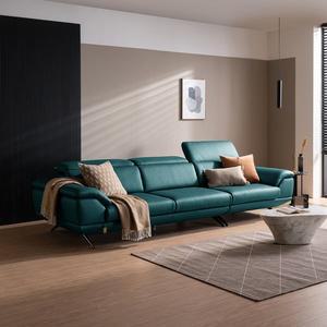 [다우닝]안테로 3.5인 헤드레스트 전체 천연가죽 소파+스툴