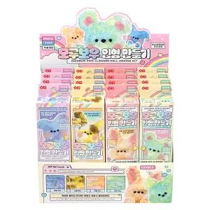 [16개 ] 일정문구 모루 보우 인형만들기diy세트 1박스 애착인형 키링 에어팟 가방 장식