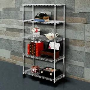 홈메탈선반 750 5단 바퀴달린수납장 이동식철제메탈랙 철제선반 앵글 조립식앵글 앵글선반