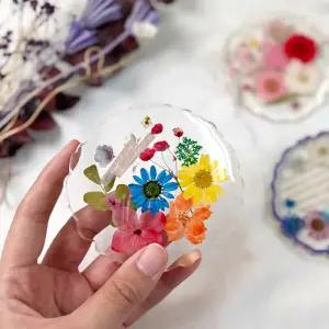 [오피스스쿨] 토단 레진아트 압화 티코스터 만들기 1인세트 DIY 미술용품 압화키트