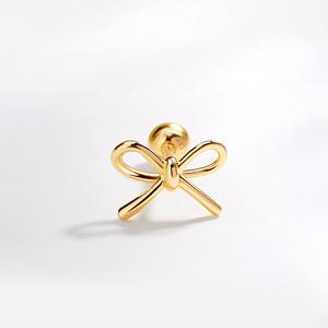 [골드팡] 14k 쁘띠매듭리본 피어싱