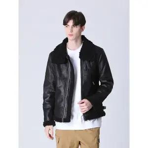 [하프클럽/]프레스티지 집업 라이더 무스탕(남녀공용)