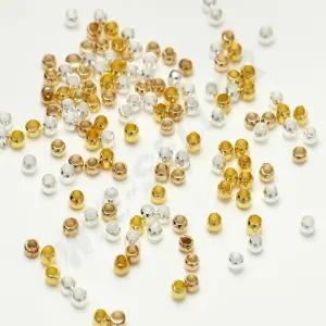 비즈고정 누름볼200P 팔찌 목걸이 악세사리 골드 실버 대용량 DIY 고정볼 은색 만들기 부자재 공예재료 2mm