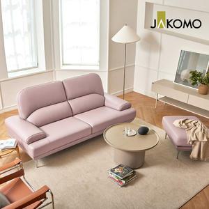 [스툴무료][자코모] 엘렌 3인 천연면피 소가죽 소파+스툴