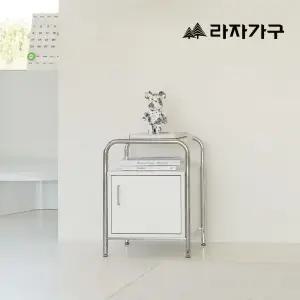 라자가구 다니엘 화이트 LPM상판 미니 테이블 침대 협탁