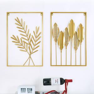 인테리어 소품 철제 골드 나뭇잎 벽걸이 액자 GHW01