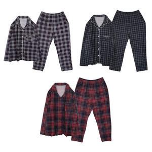 필굿 여성 극세사 체크 카라 피치기모 수면잠옷세트 여자 커플 겨울 홈웨어 실내복 이지웨어 파자마