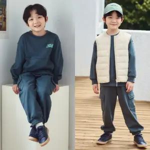 [탑텐키즈](하남점)24년 남아 테마 클래식캠퍼스 테리 카고 조거 스웨트팬츠 MKE3PT1001