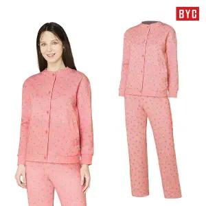 [BYC] 에어메리 베이직 여자 앞단추 내복 상하세트 / 착용이 편리한 앞타개 스타일 여자내의