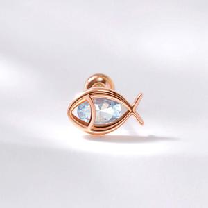 [골드팡] 14k 행운블루피쉬 피어싱