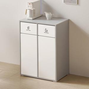 [바로방 가구]+스티커증정+ 랜디 슬림 재활용 분리수거함 수납장 2칸 600 가정용 업소용 쓰레기통 70L