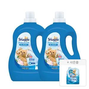 스너글 초고농축 섬유유연제 블루스파클 1.8L, 2개+증정(블루스파클 플러스 100ml, 1개)