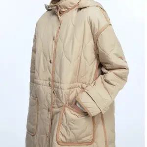 퀼팅 롱 트렌치 코트