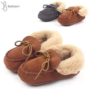[베이비잼]발소리 메르헨 아동 유아 돌아기 남아 여아 걸음마 겨울 가죽토들러 모카신 방한부츠 털신