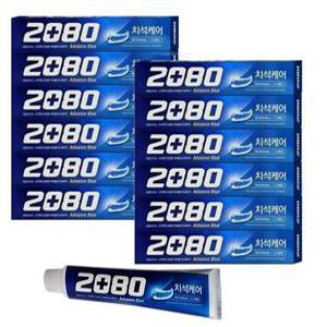 애경 2080 어드밴스 블루 치약 150g x10개  치석케어