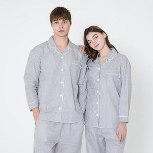 [애니바디](광주신세계)남여 공용 면 긴팔긴바지 파자마 세트-스트라이프  ANJS25S02