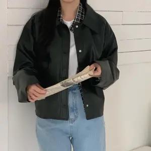 [#MADE]레닌 버튼 레더 자켓