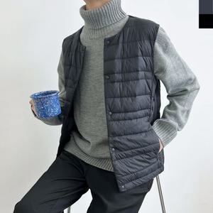 남자 구스다운 경량 조끼  남성 거위털 패딩 조끼  2컬러