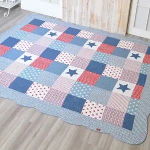 (레드 200x230) 올스타 퀼트 워싱 면 카페트 스프레드 겸용 (색상 사이즈선택)/면러그/면카페트/거실/세탁