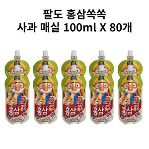팔도 뽀로로 홍삼쏙쏙 사과매실 100ml 80개
