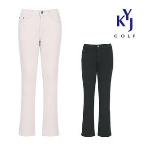 [김영주골프] 겨울 기모 세미 슬림 속밴드 여성 골프 부츠컷 팬츠 DOWLSL36