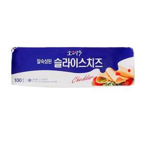 동원 [엄마맛집] 소와나무 슬라이스치즈(1.8kg 100장) 1세트 대용량 토스트 샌드위치 카페 식당 겨울 식재