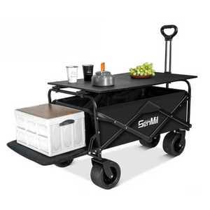 미니웨건 카트 캠핑 접이식 트롤리 테이블 다용도