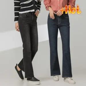 지기핏 기모 본딩 부츠컷 밴딩 스판 팬츠 2컬러 S 3XL