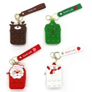 크리스마스선물 산타 눈사람 루돌프 동전지갑 키링 가방고리 교회 초등학교 파우치 백링 어린이선물 크리스마스트리 소품샵 기념품 키홀더 키체인