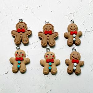 귀여운 쿠키 브레드맨 팬던트/키링 부자재 에폭 팬던트 아크릴 악세사리 재료 진저 목걸이 팔찌 선물 포장 크리스마스