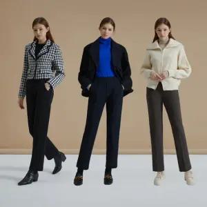 여성 고탄성 기모 본딩 슬랙스 3종세트(PNSW)