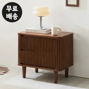 뮤이 템바보드 침대 협탁 2단 서랍장 침실(600/월넛)