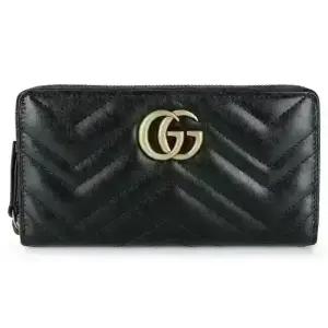 디몬트 구찌 여성 GG 마몬트 지퍼 어라운드 장지갑(블랙) 443123 DTD1T 1000
