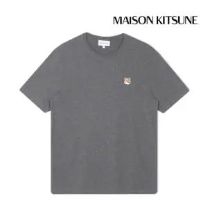 [정품]  반팔티셔츠 폭스 헤드 패치 레귤러 남성 다크그레이 멜란지 LM00104KJ0008-H170