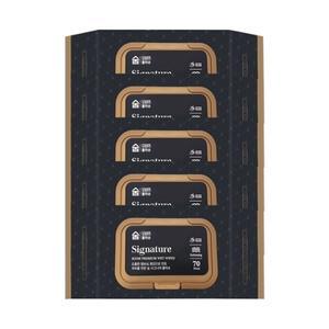 숨 시그니처 도톰한 캡형 물티슈 70매 x5