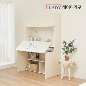 [레이디가구 코튼 각도조절형 책상세트(도어형)_1200