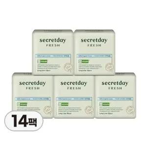 시크릿데이 프레쉬 유기농 롱라이너 20PX14팩