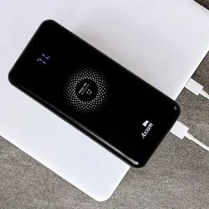 액센 BW312 QC3.0 가벼윤 휴대 고속 무선충전 듀얼 USB 보조배터리 10000mAh(각인 인쇄 가능)