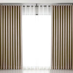 [지나송]네마 사중직 아일렛암막커튼(340x230)+쉬어커튼(봉+설치부속)