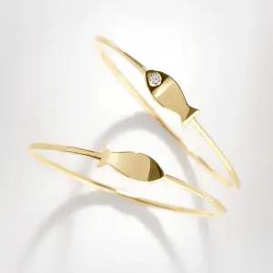 14k 마린피쉬 모이사 다이아몬드 반지