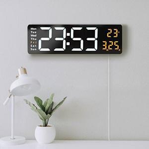 [셀러허브 1]리빙틱톡 디지털 LED 벽시계 대형 알람 온도 날짜 스톱워치 DC-6626 리모컨