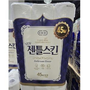 코디 젠틀스킨 3겹 45mx30롤 휴지 화장지