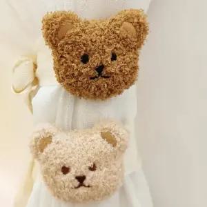 곰돌이 얼굴 인형 브로치 귀여운 가방 소품 꾸미기