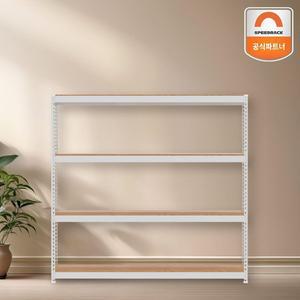 [스피드랙] 튼튼한 철제선반 150x30x135 4단 베란다 캠핑용품 앵글렉