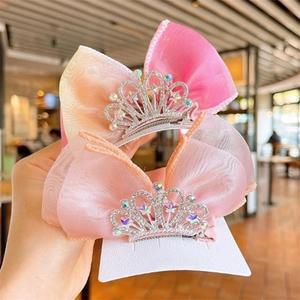 어린이날 조카 선물  핸드메이드 공주님 리본왕관 집게핀