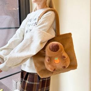 카피바라 토트백 손가방 인형 가방